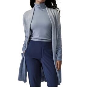 Athleta Heather Gray Open Front Cardigan